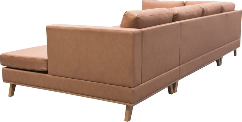 Ranger divanoffa brun PU - 322 cm lång - Cognac - Products - Möbler - Soffa - U-soffa