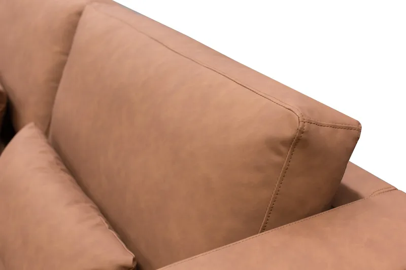 Ranger divanoffa brun PU - 322 cm lång - Cognac - Products - Möbler - Soffa - U-soffa