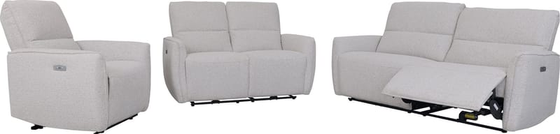 Reclinersoffa 2-sits elektrisk ställbar - Bouclè - Ljusgrå - Products - Möbler - Soffa - Biosoffa & reclinersoffa