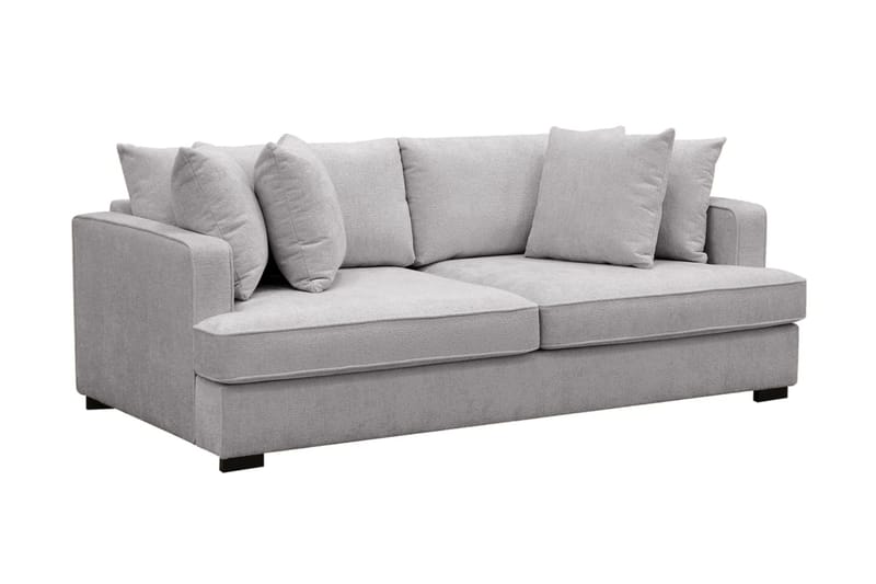 Rossita 3-sits Djup Soffa i Chenille - Ljus Grå - Products - Möbler - Soffa - 3 sits soffa