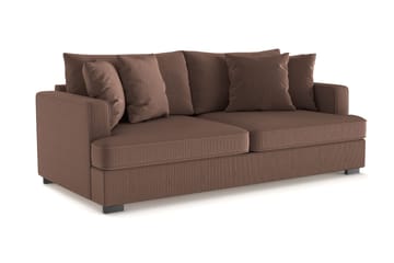 Rossita 3-sits Djup Soffa i Manchester - Brun - Products - Möbler - Soffa - 3 sits soffa