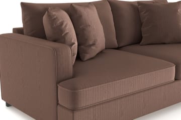 Rossita 3-sits Djup Soffa i Manchester - Brun - Products - Möbler - Soffa - 3 sits soffa