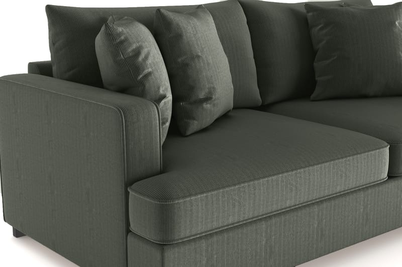 Rossita 3-sits Djup Soffa i Manchester - Mörkgrön - Products - Möbler - Soffa - 3 sits soffa