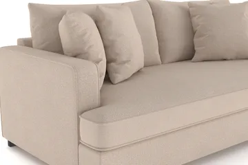 Rossita 3-sits Djup Soffa med hel dyna i Tyg - Beige - Products - Möbler - Soffa - 3 sits soffa