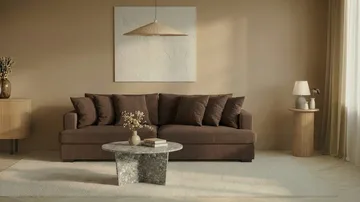 Rossita 4-sits Djup Soffa i Manchester - Brun - Products - Möbler - Soffa - 4 sits soffa