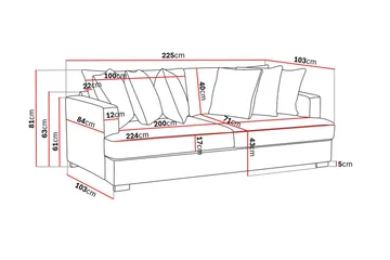 Rossita 4-sits Djup Soffa i Manchester - Brun - Products - Möbler - Soffa - 4 sits soffa