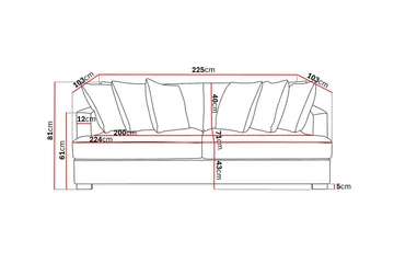 Rossita 4-sits Djup Soffa i Manchester - Mörkgrön - Products - Möbler - Soffa - 4 sits soffa
