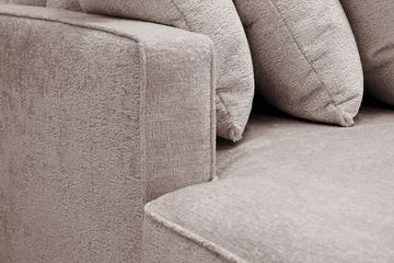 Rossita 5-sits Högervänd U-formad Djup Soffa med Divan och Schäslong i Chenille - Grå / Brun - Products - Möbler - Soffa - U-soffa