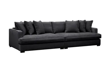 Rossita Lyx 4-sits Extra djup Soffa i Chenille - Svart - Products - Möbler - Soffa - 4 sits soffa