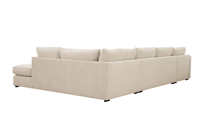 Rossita Lyx 5-sits Högervänd U-formad Extra djup Soffa med Divan och Schäslong i Chenille - Beige - Products - Möbler - Soffa - U-soffa