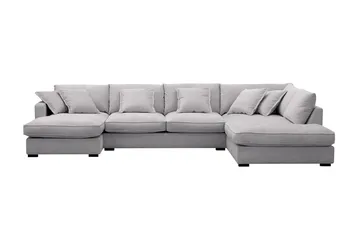 Rossita Lyx 5-sits Vänstervänd U-formad Extra djup Soffa med Divan och Schäslong i Chenille