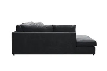 Rossita Lyx 6-sits Högervänd U-formad Extra djup Soffa med Divan och Schäslong i Chenille - Svart - Products - Möbler - Soffa - U-soffa