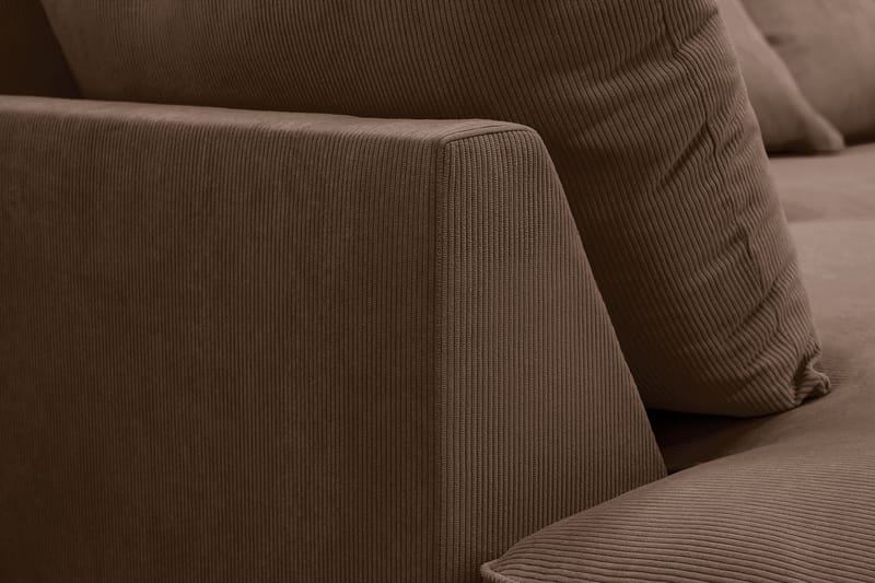 Rossita Lyx 6-sits Vänstervänd U-formad Extra djup Soffa med Divan och Schäslong i Manchester - Mörkbrun - Products - Möbler - Soffa - U-soffa