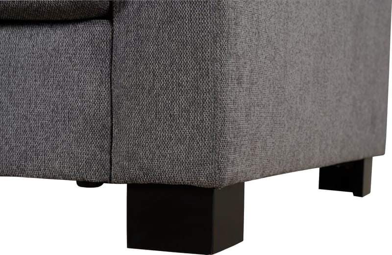 Salem hörnsoffa i mörkgrått tyg, Mörkgrå