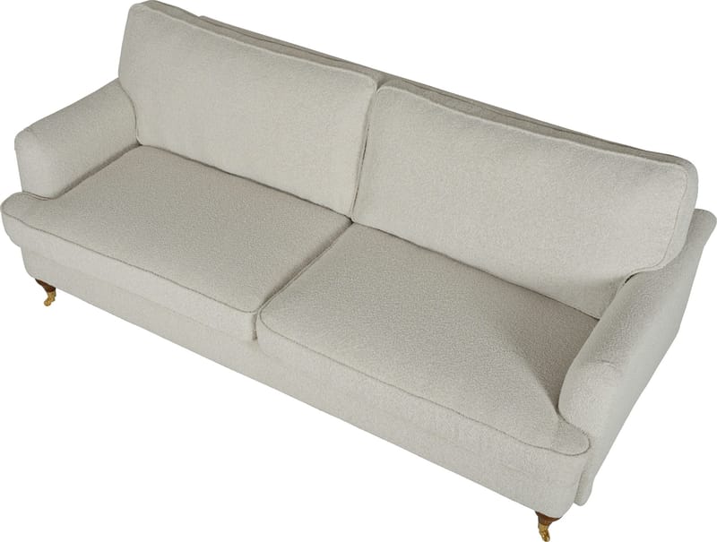 Soffa 210 cm bred Howard Watford Deluxe i bouclé - Vit - Products - Möbler - Soffa - Howardsoffa