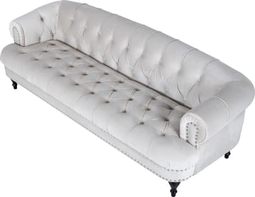 Soffa 3-sits chesterfield beige sammet - Beige - Products - Möbler - Soffa - Chesterfield soffa