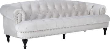 Soffa 3-sits chesterfield beige sammet - Beige - Products - Möbler - Soffa - Chesterfield soffa