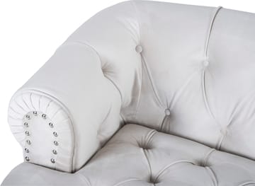 Soffa 3-sits chesterfield beige sammet - Beige - Products - Möbler - Soffa - Chesterfield soffa