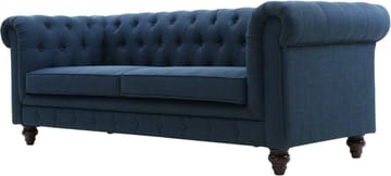 Soffa 3-sits chesterfieldsoffa blå - Herron - Blå - Products - Möbler - Soffa - Chesterfield soffa