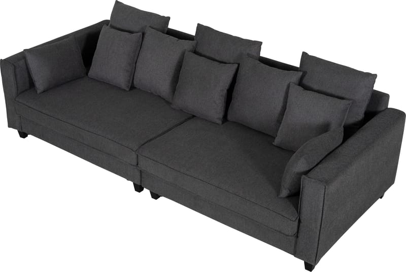Soffa 4-sits 270 cm antracit tyg - Brandy - Antracit - Products - Möbler - Soffa - Sammetssoffa
