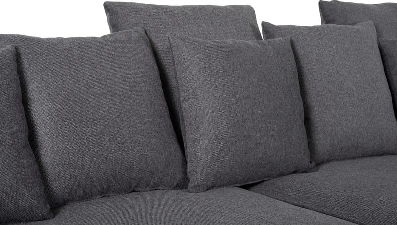Soffa 4-sits 270 cm antracit tyg - Brandy - Antracit - Products - Möbler - Soffa - Sammetssoffa