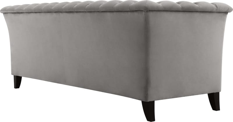 Soffa chesterfield 3-sits grå - Henry - Grå sammet - Products - Möbler - Soffa - Chesterfield soffa