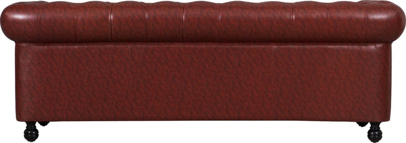 Soffa chesterfield 3-sits i brun PU - Charles - Brun/svart - Products - Möbler - Soffa - Chesterfield soffa