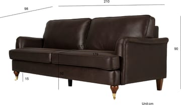 Soffa Howard Watford Deluxe - 210 cm - Vintagebrunt - Products - Möbler - Soffa - Howardsoffa