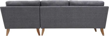 Soffa med divan grått tyg - 260 cm bred - grå - Products - Möbler - Soffa - Divansoffa & schäslongsoffa