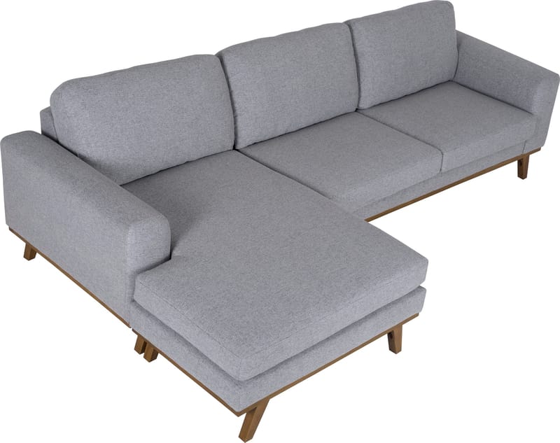 Soffa med vändbar divan grå 283 cm - Grå - Products - Möbler - Soffa - Divansoffa & schäslongsoffa