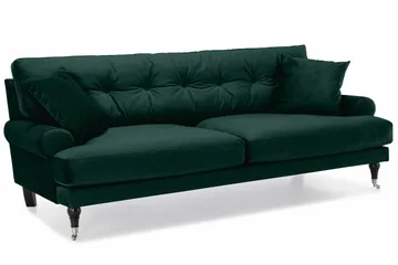 Andrew Soffgrupp 2+1 Sammet - Grön - Products - Möbler - Soffa - Soffgrupp - Howard soffgrupp