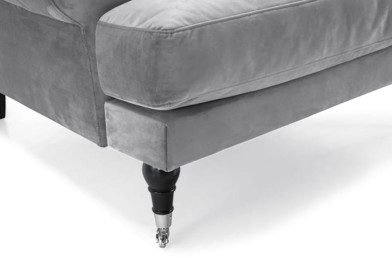 Andrew Soffgrupp 2+1 Sammet - Ljusgrå - Products - Möbler - Soffa - Soffgrupp - Howard soffgrupp