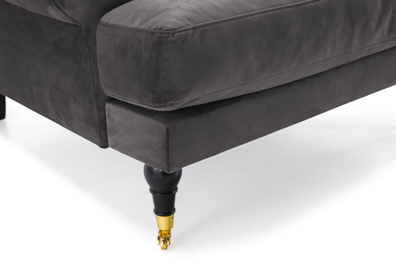 Andrew Soffgrupp 2+1 Sammet - Mörkgrå - Products - Möbler - Soffa - Soffgrupp - Howard soffgrupp