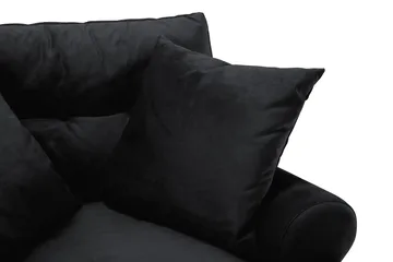 Andrew Soffgrupp 2+1 Sammet - Svart - Products - Möbler - Soffa - Soffgrupp - Howard soffgrupp
