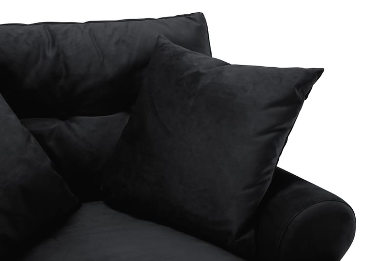Andrew Soffgrupp 2+1 Sammet - Svart - Products - Möbler - Soffa - Soffgrupp - Howard soffgrupp