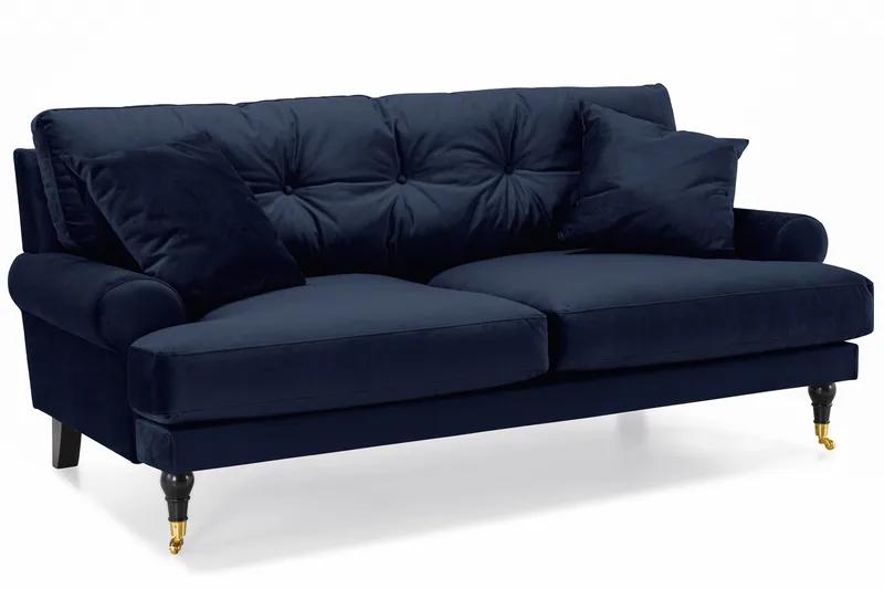 Andrew Soffgrupp 3+1 Sammet - Blå - Products - Möbler - Soffa - Soffgrupp - Howard soffgrupp