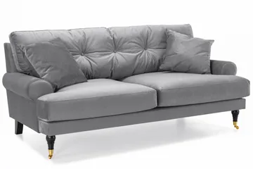 Andrew Soffgrupp 3+1 Sammet - Ljusgrå - Products - Möbler - Soffa - Soffgrupp - Howard soffgrupp