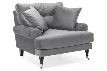Andrew Soffgrupp 3+1 Sammet - Ljusgrå - Products - Möbler - Soffa - Soffgrupp - Howard soffgrupp