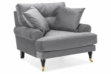 Andrew Soffgrupp 3+1 Sammet - Ljusgrå - Products - Möbler - Soffa - Soffgrupp - Howard soffgrupp