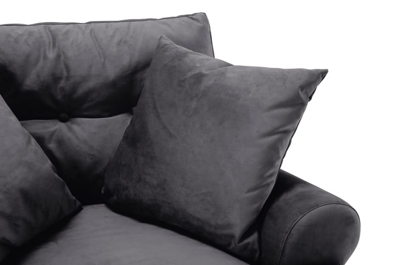 Andrew Soffgrupp 3+1 Sammet - Mörkgrå - Products - Möbler - Soffa - Soffgrupp - Howard soffgrupp