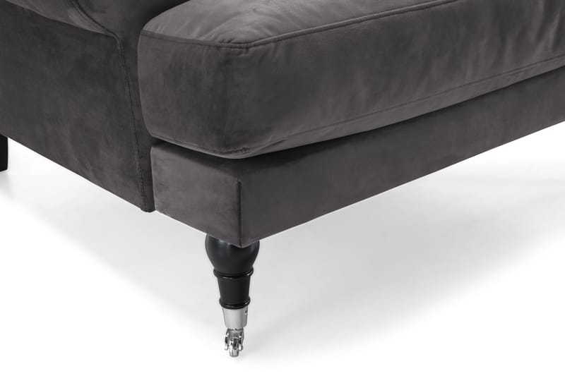 Andrew Soffgrupp 3+1 Sammet - Mörkgrå - Products - Möbler - Soffa - Soffgrupp - Howard soffgrupp