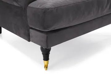 Andrew Soffgrupp 3+1 Sammet - Mörkgrå - Products - Möbler - Soffa - Soffgrupp - Howard soffgrupp
