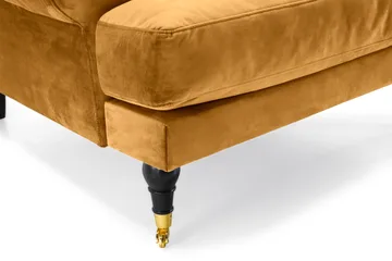 Andrew Soffgrupp 3+1 Sammet - Mörkgul - Products - Möbler - Soffa - Soffgrupp - Howard soffgrupp