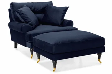 Andrew Soffgrupp 3+2+1 Sammet - Blå - Products - Möbler - Soffa - Soffgrupp - Howard soffgrupp