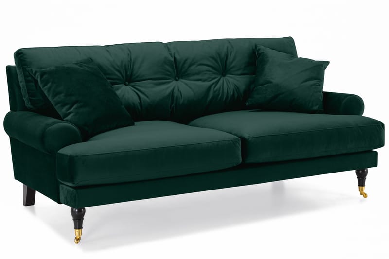 Andrew Soffgrupp 3+2+1 Sammet - Grön - Products - Möbler - Soffa - Soffgrupp - Howard soffgrupp