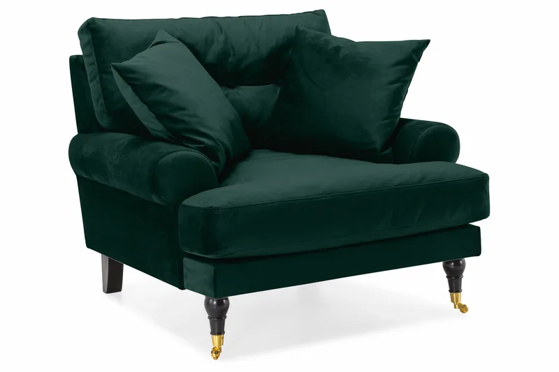 Andrew Soffgrupp 3+2+1 Sammet - Grön - Products - Möbler - Soffa - Soffgrupp - Howard soffgrupp