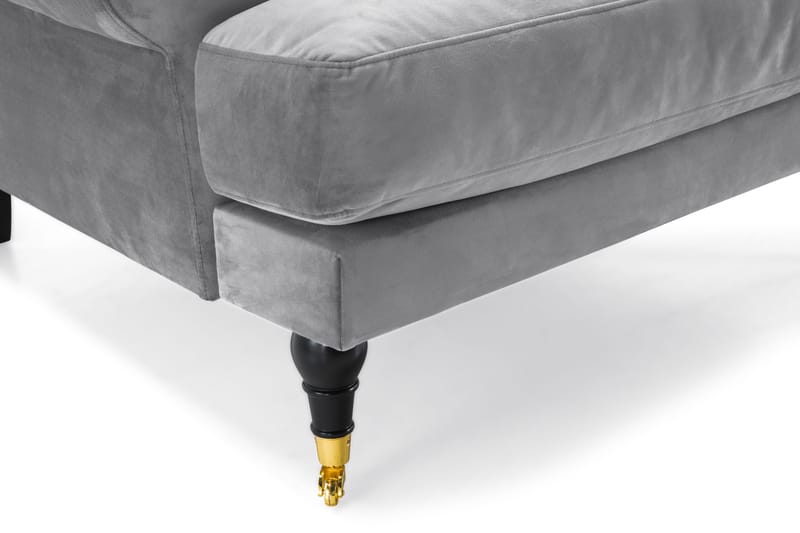 Andrew Soffgrupp 3+2+1 Sammet - Ljusgrå - Products - Möbler - Soffa - Soffgrupp - Howard soffgrupp