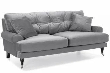 Andrew Soffgrupp 3+2+1 Sammet - Ljusgrå - Products - Möbler - Soffa - Soffgrupp - Howard soffgrupp