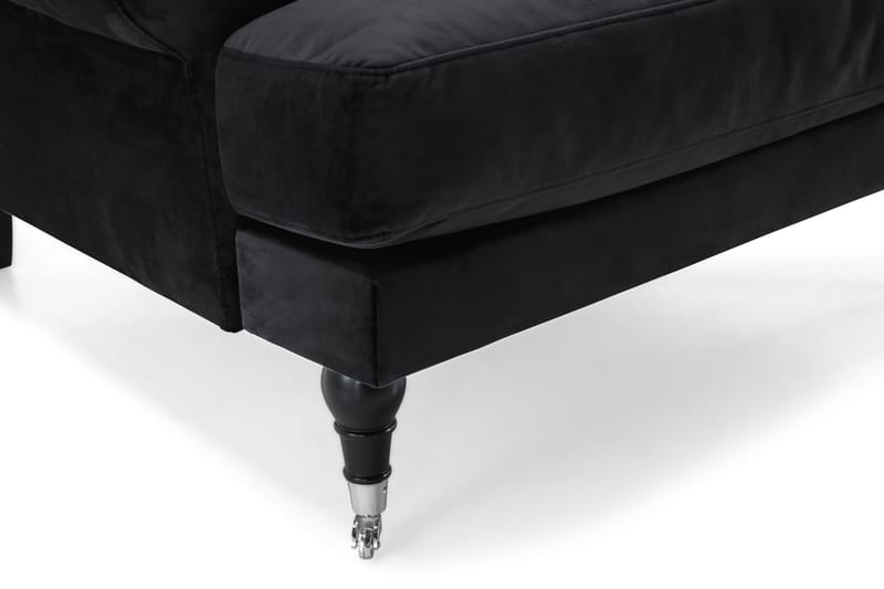 Andrew Soffgrupp 3+2+1 Sammet - Svart - Products - Möbler - Soffa - Soffgrupp - Howard soffgrupp