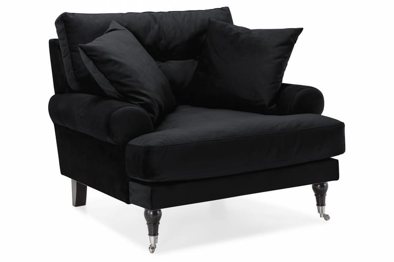 Andrew Soffgrupp 3+2+1 Sammet - Svart - Products - Möbler - Soffa - Soffgrupp - Howard soffgrupp